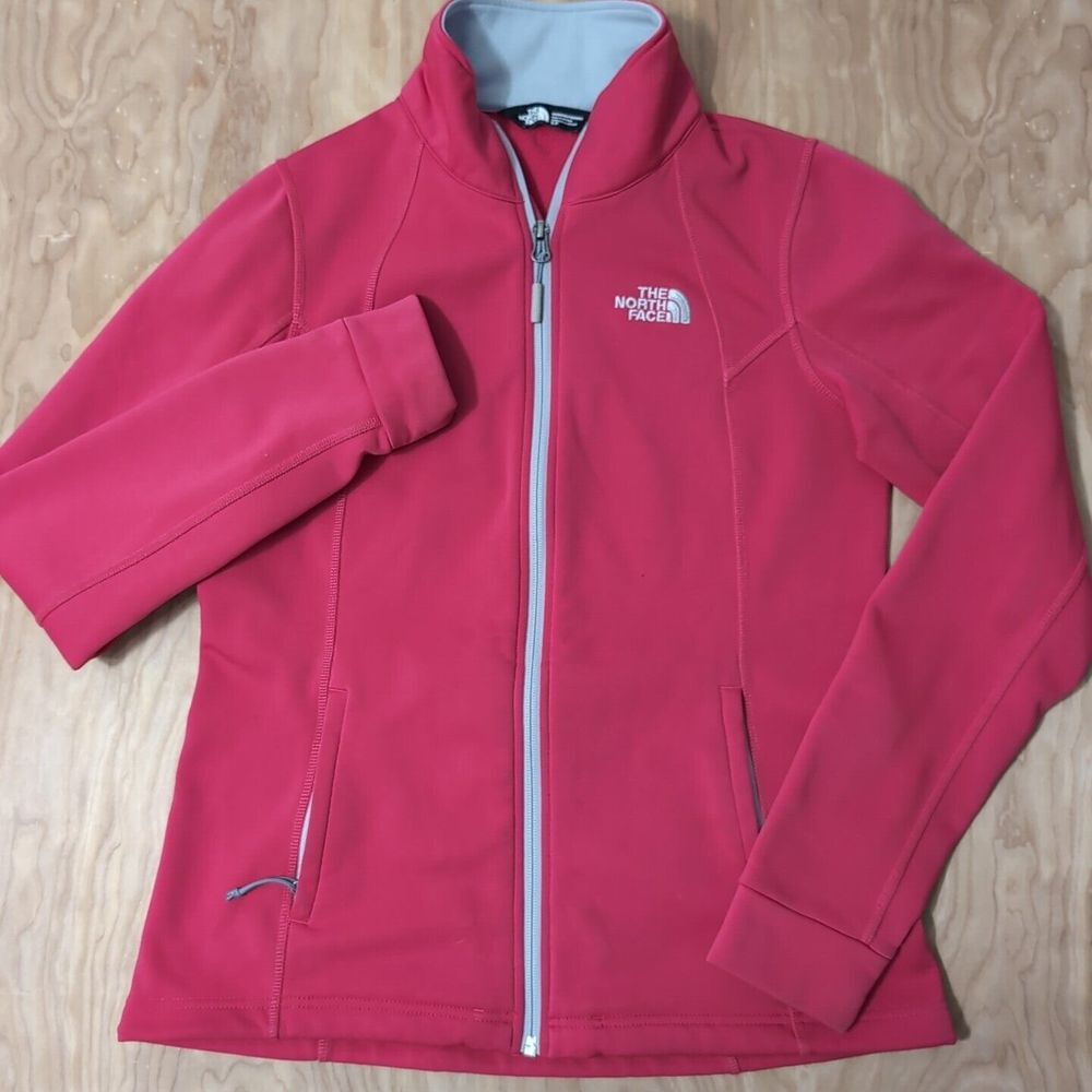 The North Face Womens S/P Jacket Coat Pink Full Zip Softshell Premium Stretch